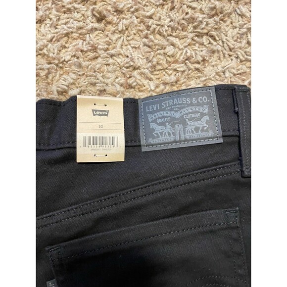 Levi's Women's Mid-Length Black Denim Jean Shorts, Size 30 - Picture 2 of 10